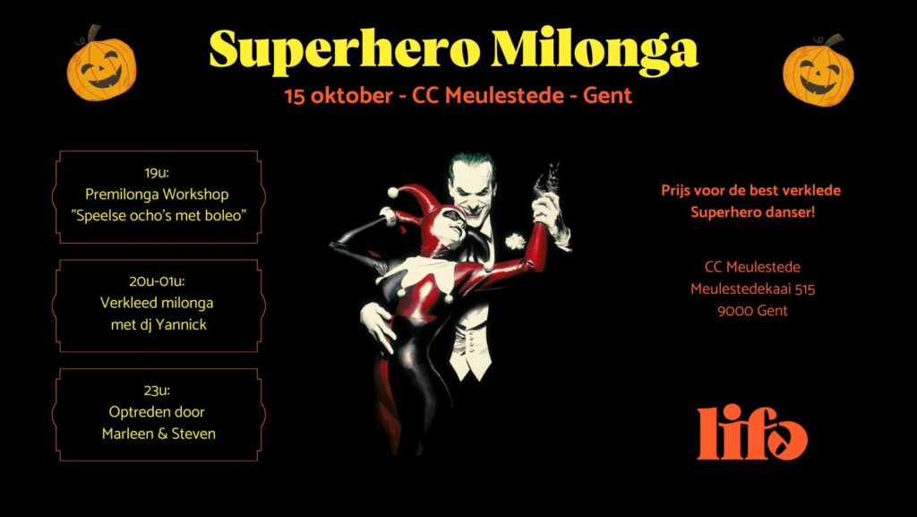 Superhero halloween Milonga Gent